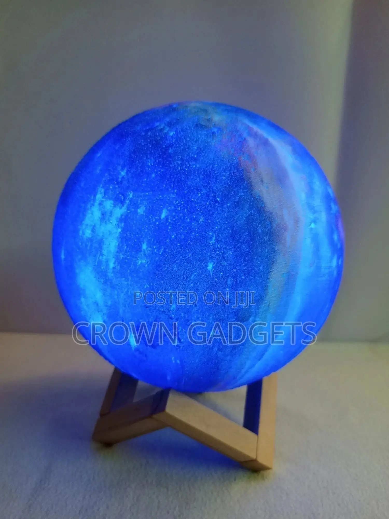 Moon Night Light With Wooden Base