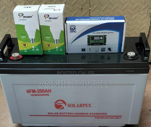 2PCS Bulbs+ Controller20a + Solar Battery 200ah - main view