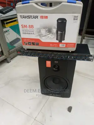 Studio Setup , Monitors, Studio Mic, Compressor