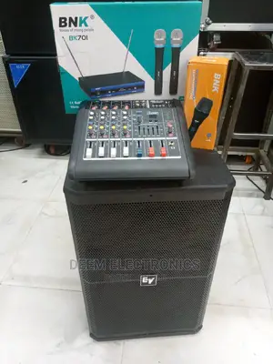 Corded and Wireless Microphone+Mixer and Speaker