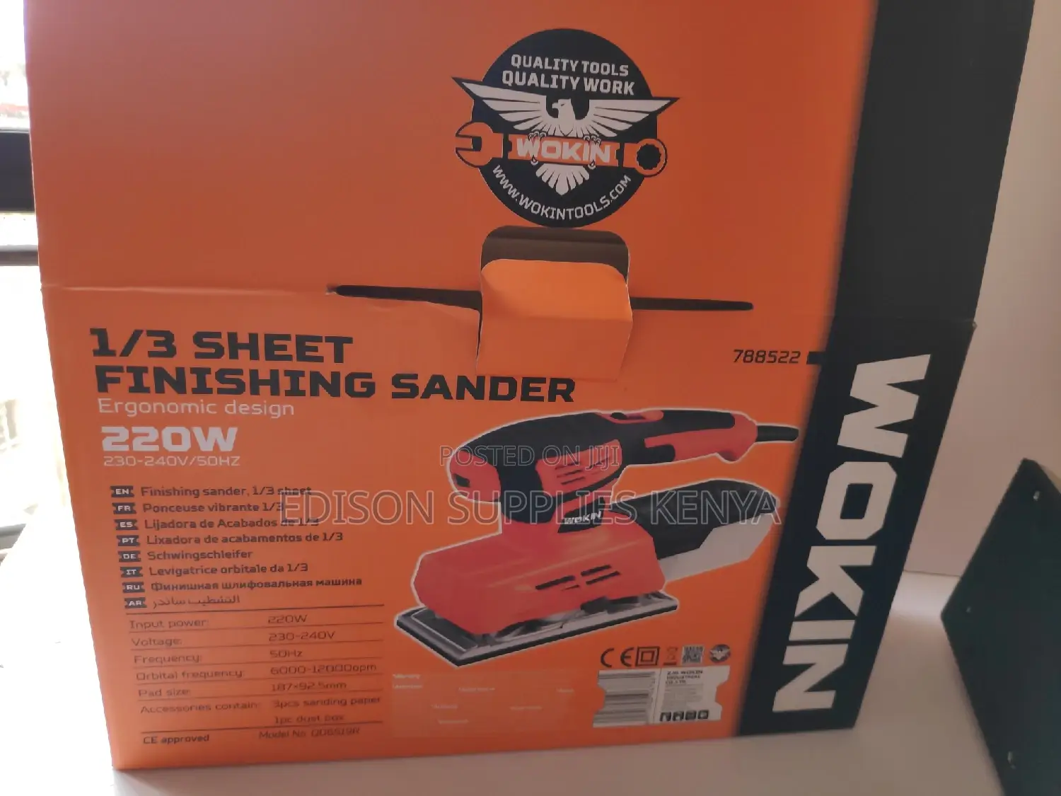 Finishing Sander Wokin 1/3 Sheet Sander +Free Sandpad Tolsen