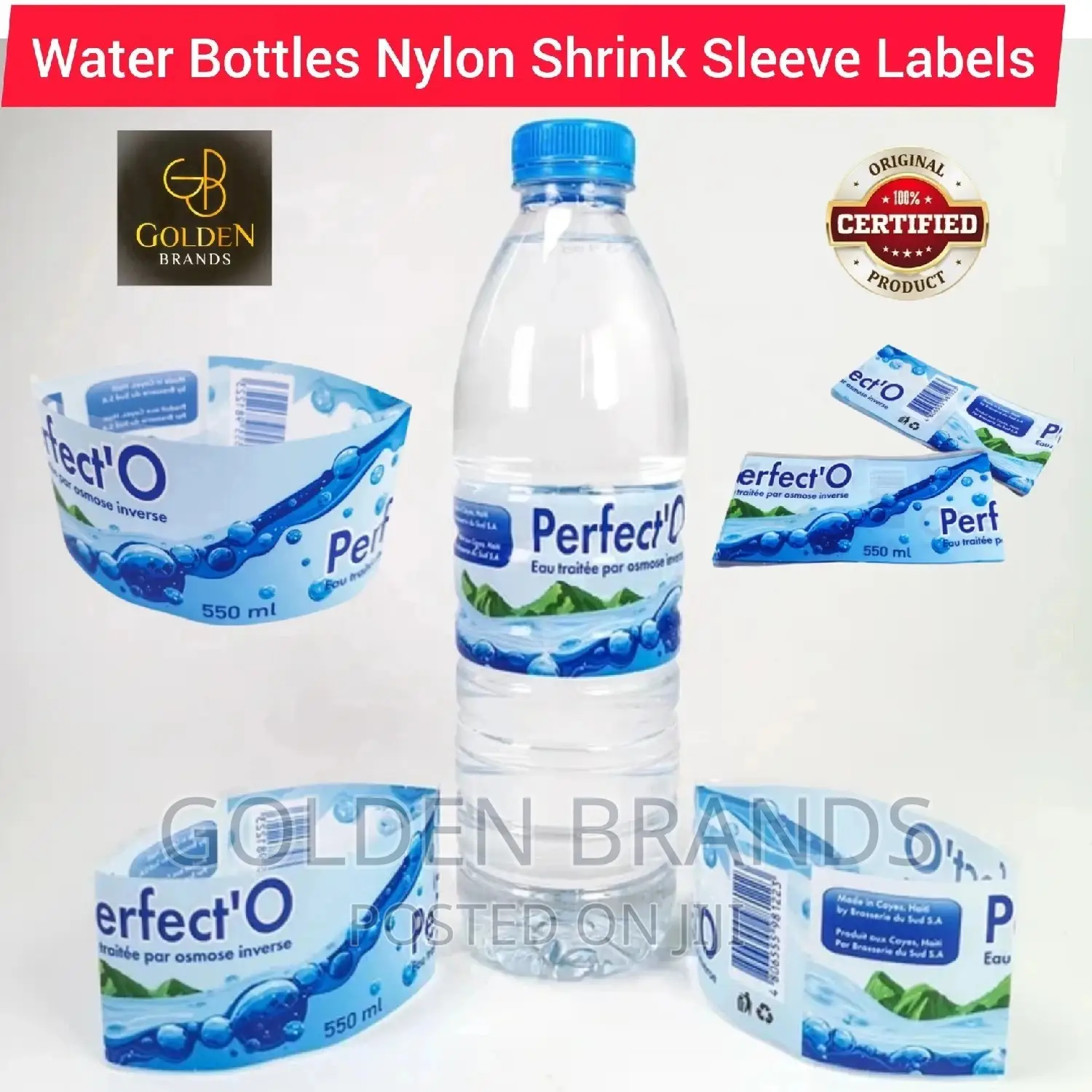 Water Bottle Labels Shrink Sleeve Nylon Labels