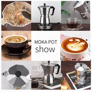 300ML Aluminum Mocha Coffee Pot Rapid Stovetop Coffee Brewer