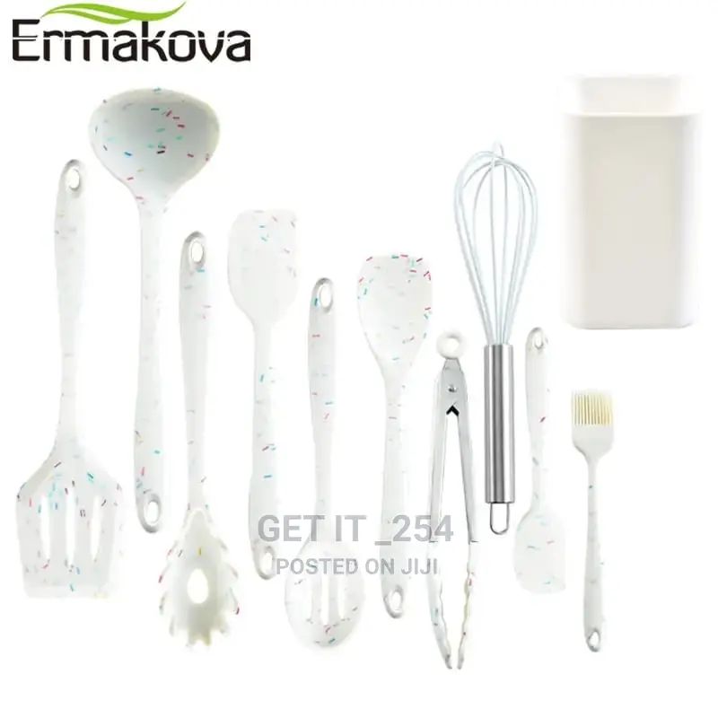 White Marble Silicone Spoon Set .