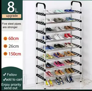 8layer Shoe Rack Blue Black Pink