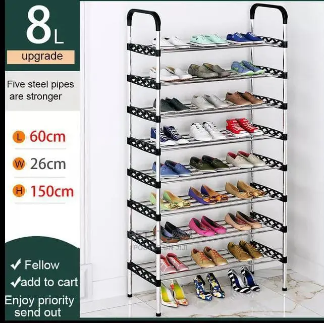 8layer Shoe Rack Blue Black Pink