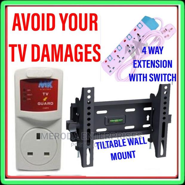 Television Tv Wall Mount and Power Surge Protectors