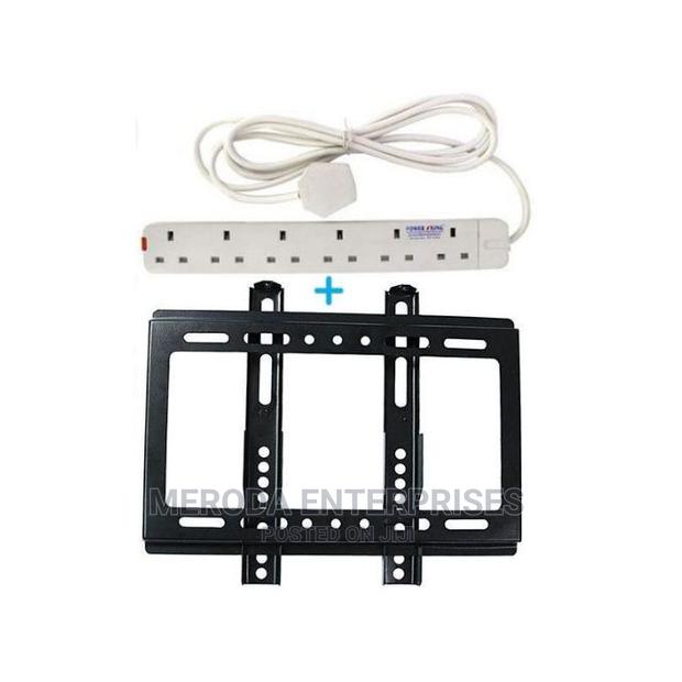 Power King 6 Way Power Extension + 14-42 TV Wall Bracket - main view