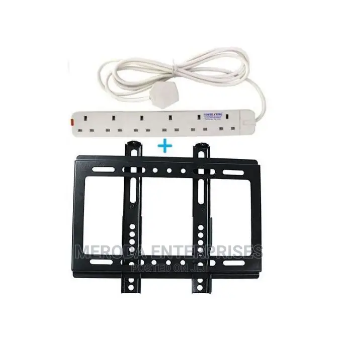 Power King 6 Way Power Extension + 14-42 TV Wall Bracket