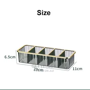 5-Grid Layered Cosmetic Organizer