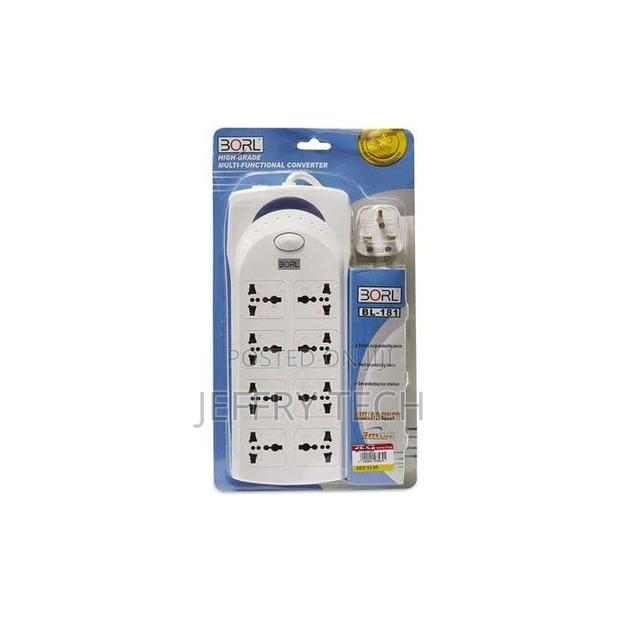 Borl High Grade 8 Ways Heavy Duty Extension Socket - White - thumbnail 2