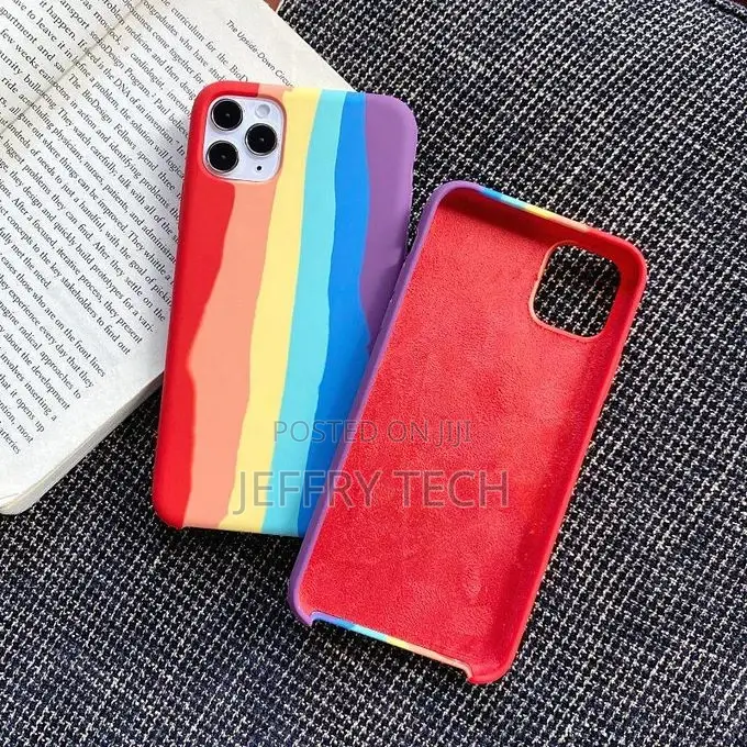 Rainbow Liquid Silicone Phone Case for iPhone 11 Pro MAX Gel