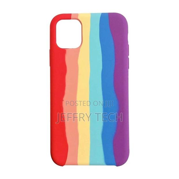 Rainbow Liquid Silicone Phone Case for iPhone 11 Pro MAX Gel