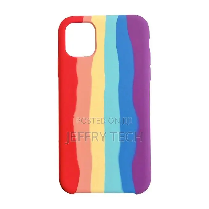 Rainbow Liquid Silicone Phone Case for iPhone 11 Pro MAX Gel
