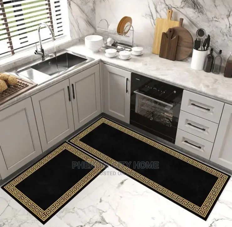 Elegant Antislip 2pc Kitchen Mats