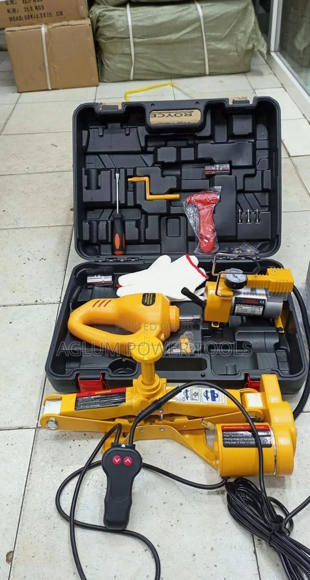 3 Tonnes Electric Car Jack. Air Compressor. - main view