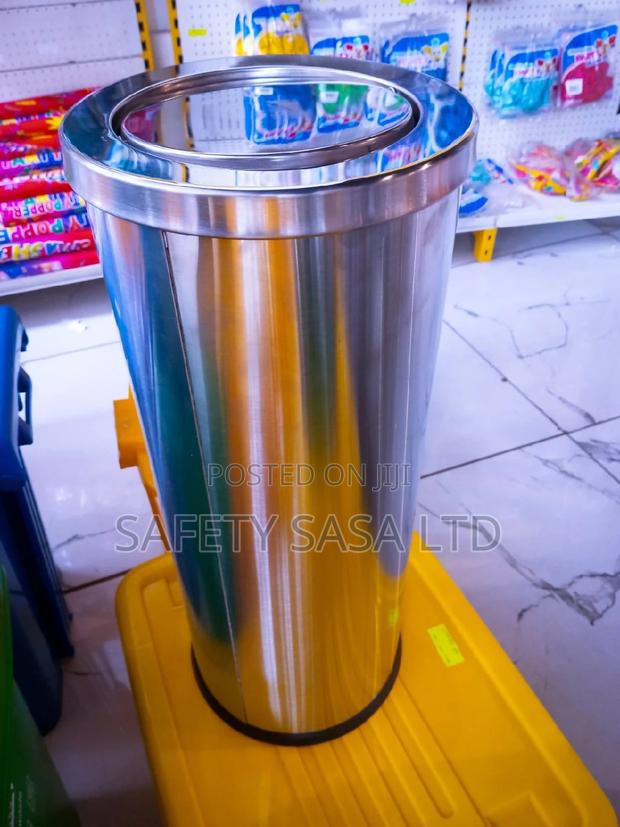 20 Litres Stainless Steel Bin : Swing Type Dust Bin - main view