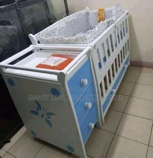 Full Baby Cot With a Chest Drawers,Mattress,Net,Cot Bumper - main view