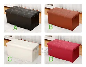 Ottoman Storage Box* 
 Material: Leatherwear
