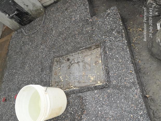 Black Terrazzo Floor - main view