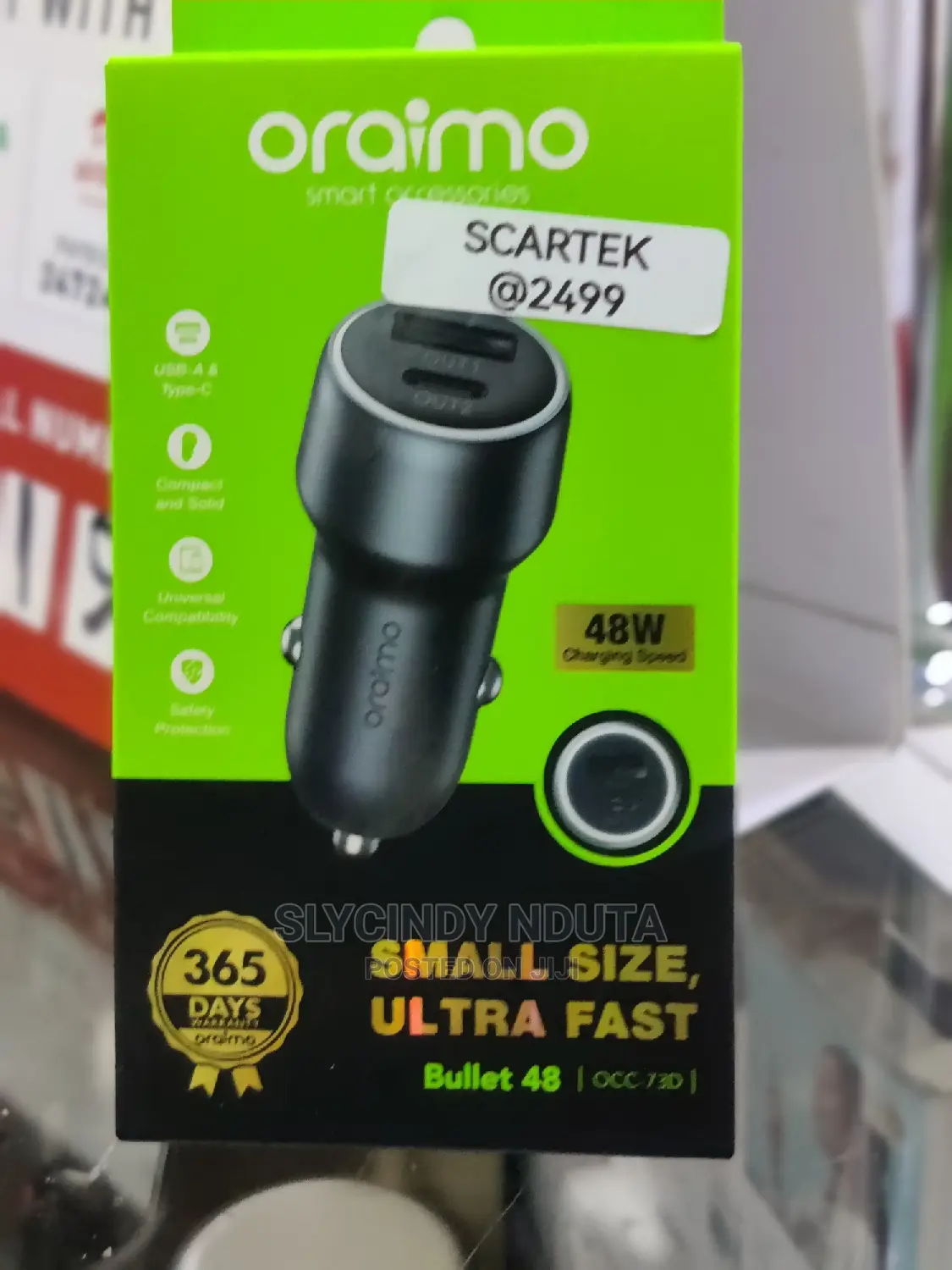 Oraimo Bullet 48 Fast Car Charger