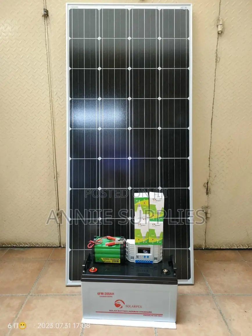 350w Solar + 200ah Battery +600w Inverter +30a Controller