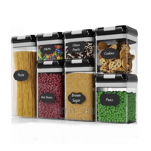 Transparent 7pcacrylic Cereal Food/Pantry Storage Container