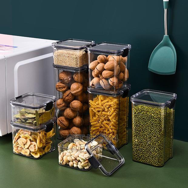 8pcs Transparent Acrylic Cereal Food/Pantry Storage