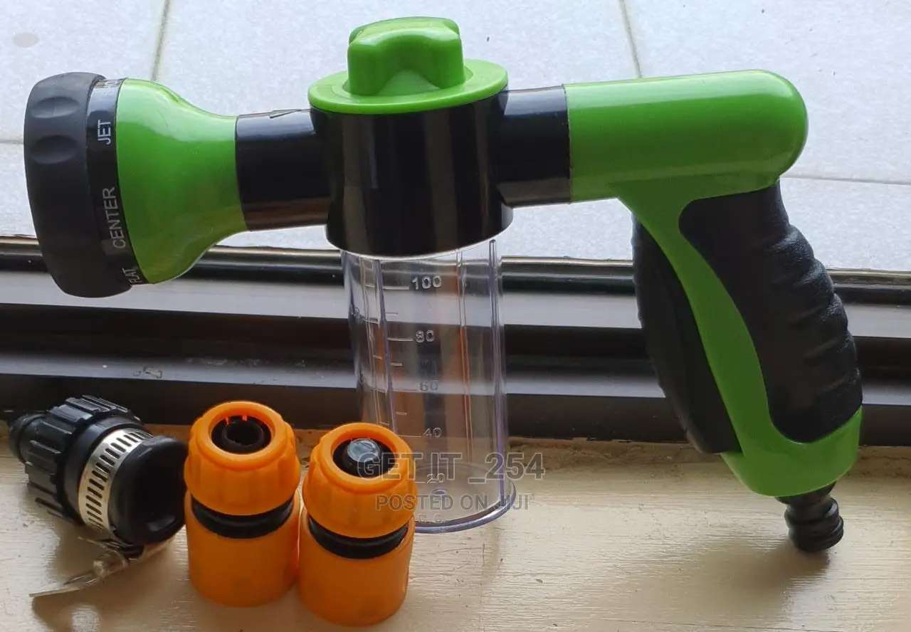 8 Option High Pressure Magic Spray Gun + Foam Soap Can