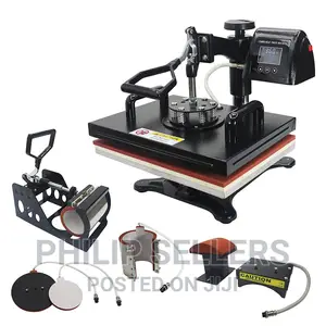 Combo Heat Press Machine T-shirt Hat Cap Mug Plate