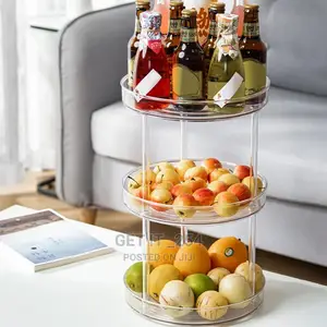 Three Layer 360 Rotation Cabinet Turntable Organizer/