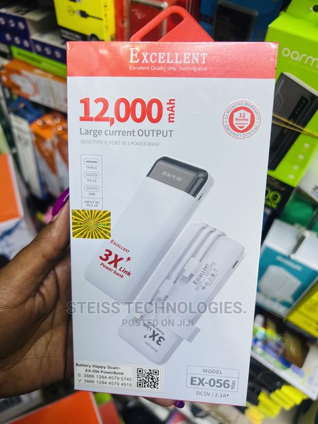 12000mah Excellent 3x Powerbank.