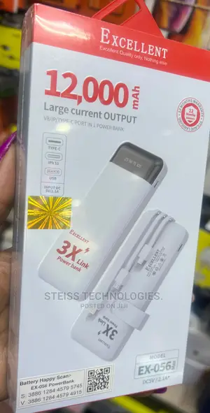 12000mah Excellent 3x Powerbank.