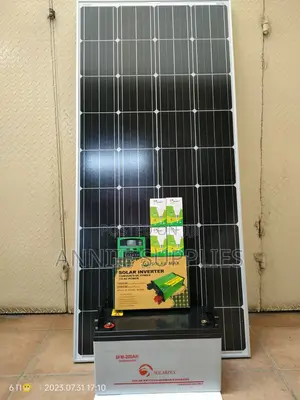Comlpete 350W Solar + 200ah Solar Battery + 600w Inverter