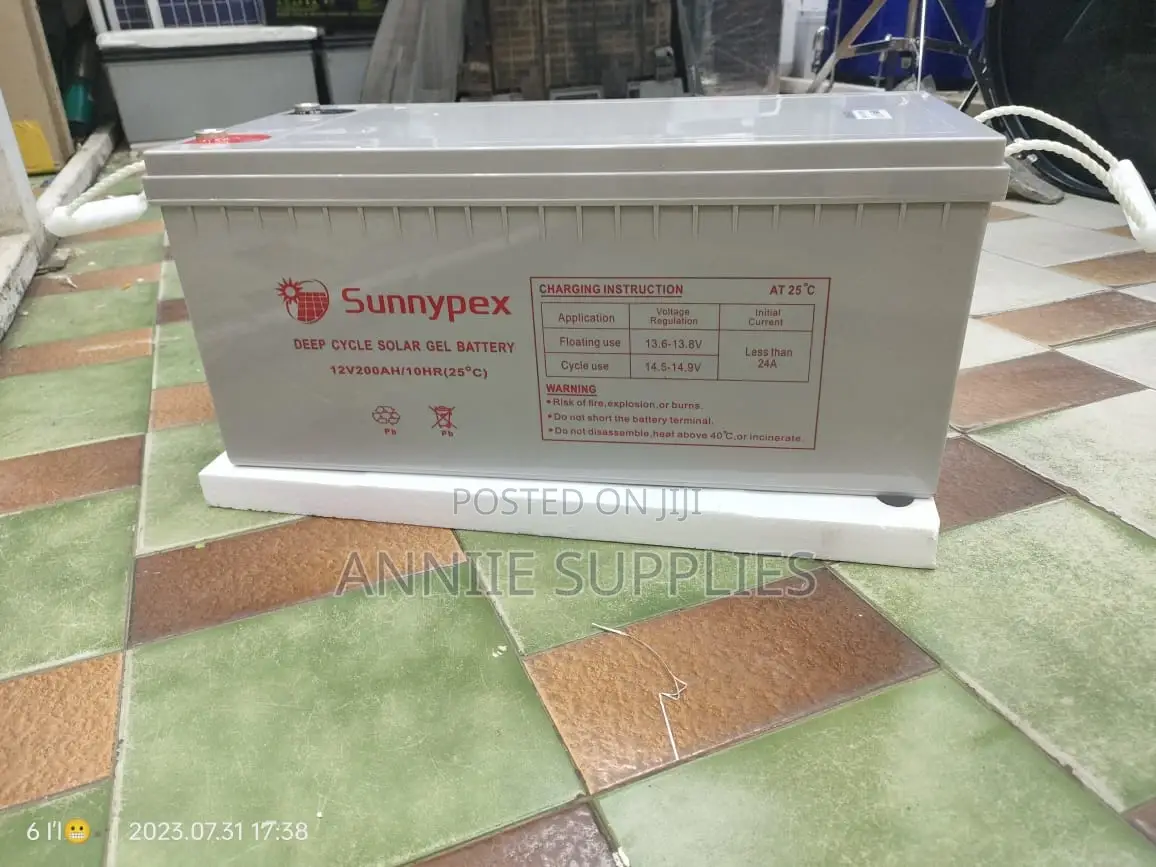 6fm 200ah/20hrs Solar Battery GEL