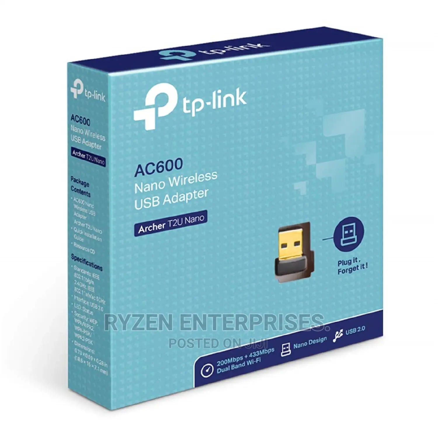 Tp-Link AC600 Nano Wireless USB Adapter - TL-ARCHER T2U NANO