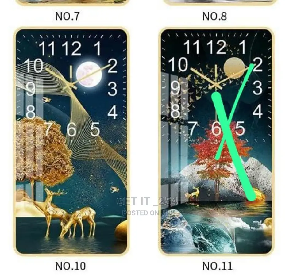 Rectangular Crystal Porcelain Clock
Size 60*30