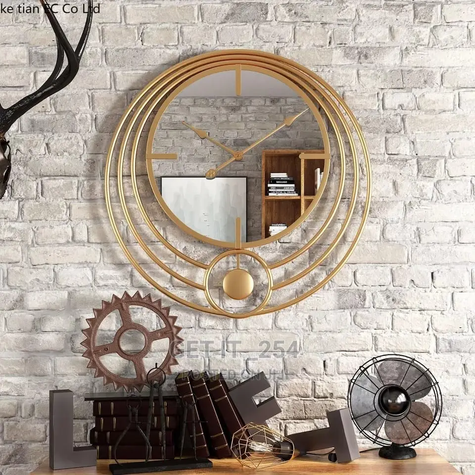 Decorative Tree Circular Mirror Wall Clock