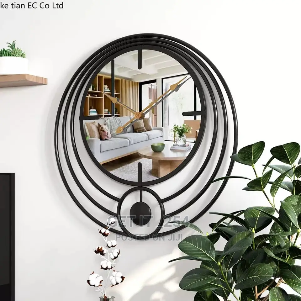 Tree Circular Mirror Wall Clock