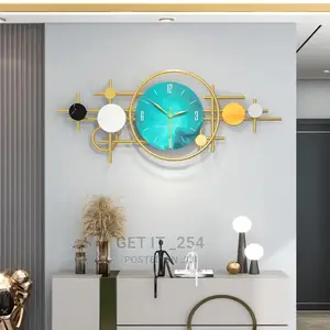 Luxury Large Metal Wall Hanging Watches* Simple Circular Mut