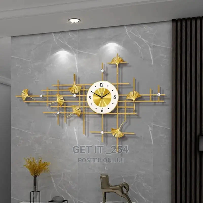 Metal Silent Wall Clock Luxury.Size As Shown On The Picture