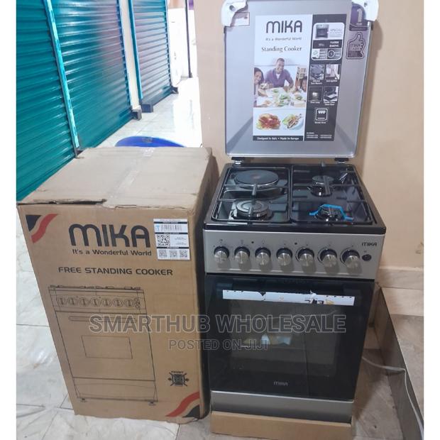 Mika 50*60 Silver 3+1 Standing Cooker - main view