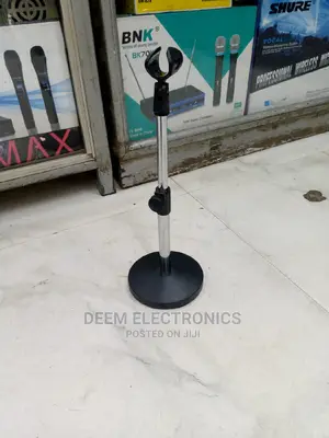 Microphone Table Stand, Silver