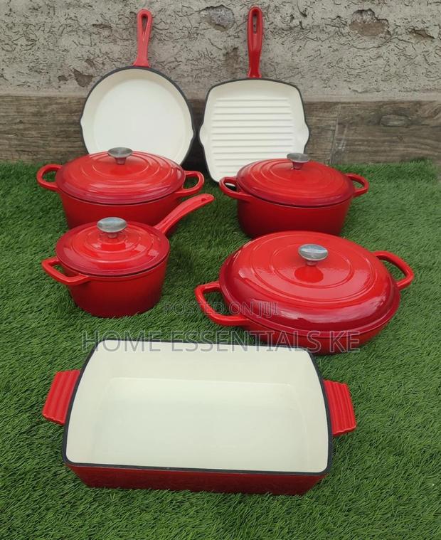 Enamel Cast Iron Cookware Set - thumbnail 4