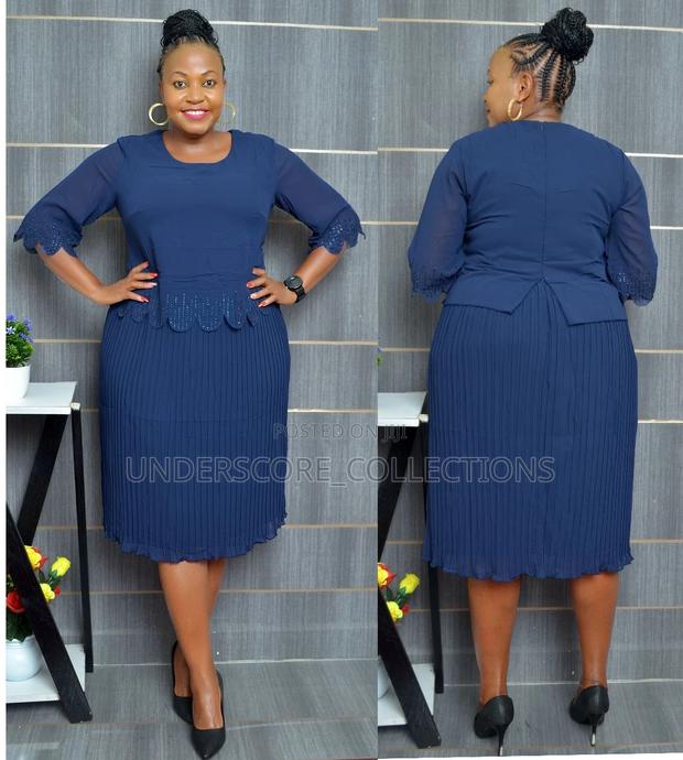 Occasional Plus Size Fitting Plitted Dresses - thumbnail 5