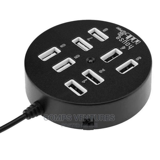 Generic High Speed 8 Ports USB 2.0 Portable Round Hub