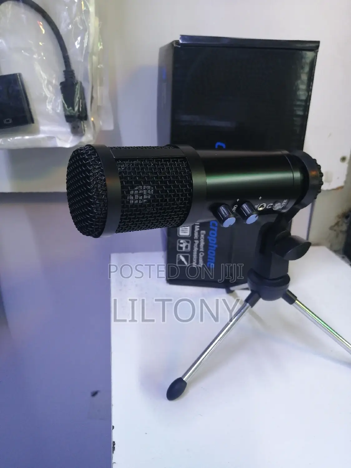 Usb Condenser Microphone With Volume, Echo and Mute Button