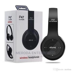 P47 Bluetooth 4.0 Headphone Music-Black - thumbnail 2