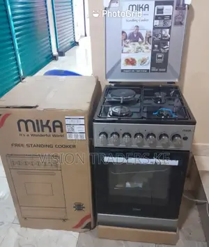 Mika 50*60 3+1 Standing Cooker With Electric Oven. Silver