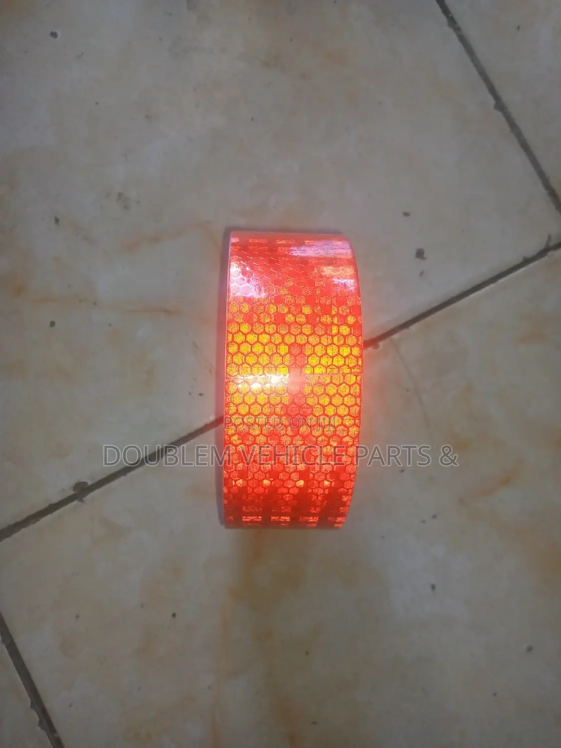 Reflective Strip Red With Tape 25metres Assorted Colours